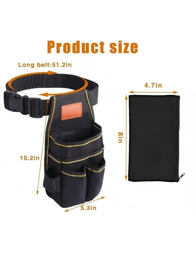 أوشيما عالمية أداة صغيرة حقيبة أداة أحزمة للرجال ، حقيبة أداة صغيرة كيس أدوات كهربائي مع حزام ، ارتداء أدوات مقاومة Bel 12 موانئ تخزين مثالية للكهربائيين الميكانيكيين النجارين وأكثر من ذلك - Image 2